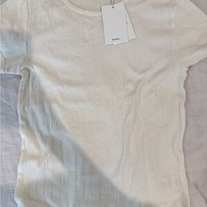 DONNI. Pointelle baby tee